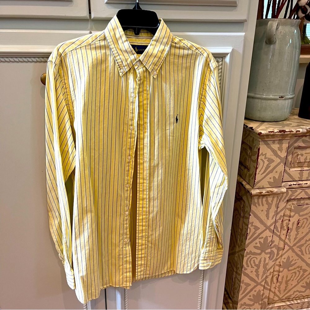 Mens Polo Long sleeve button down shirt
